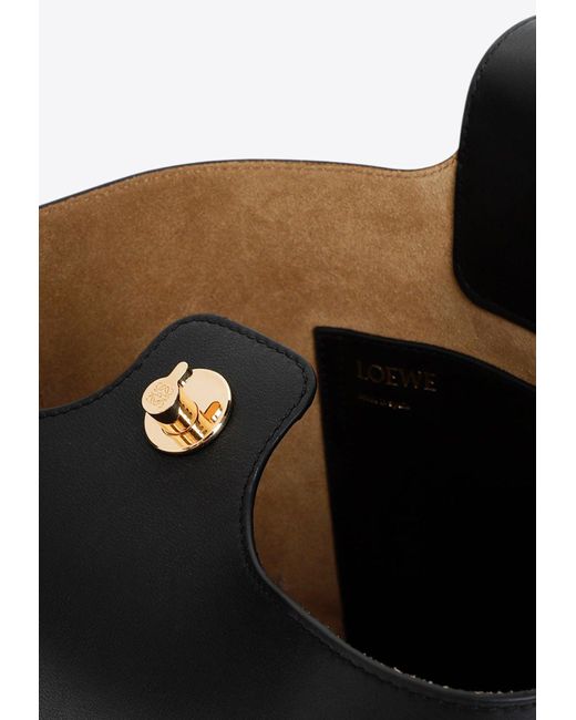 Loewe Black Medium Pebble Bucket Shoulder Bag