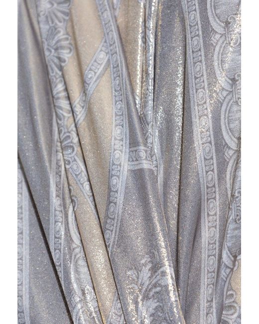 Versace White La Coupe Des Dieux Draped Bodysuit