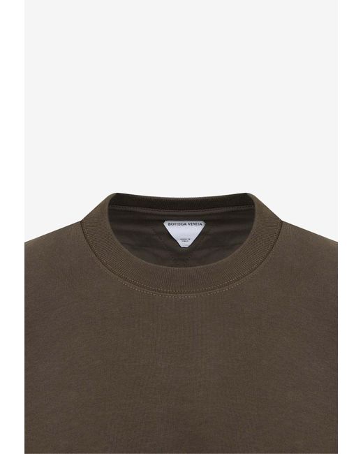 Bottega Veneta Brown Crewneck Solid Sweatshirt for men