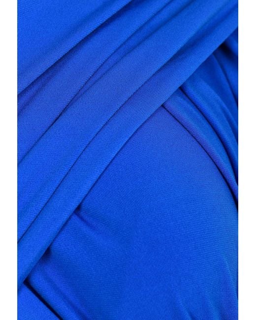 Misha Blue Emelline Draped Midi Dress With Cut-Out Detail