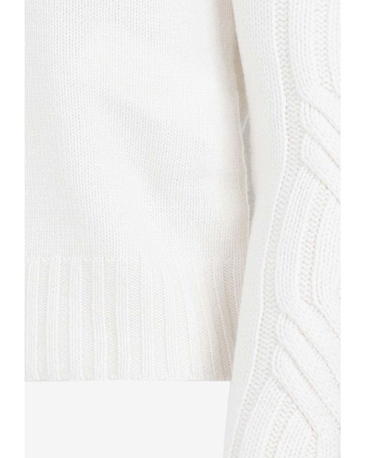 Max Mara Berlina Cashmere Sweater in White | Lyst