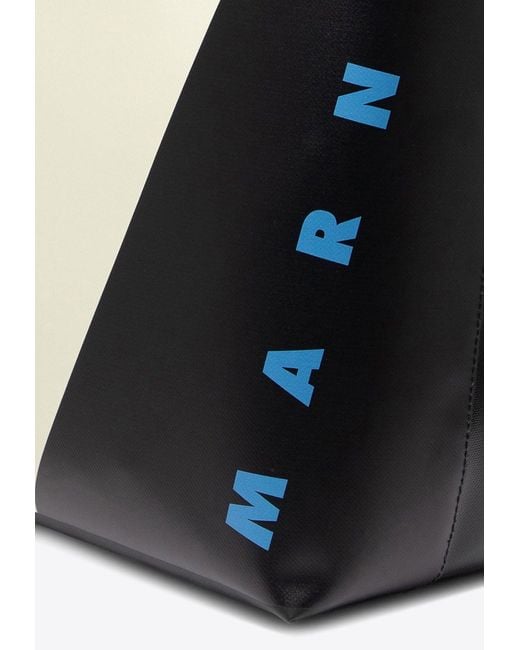 Marni White Tribeca Logo Tote Bag for men