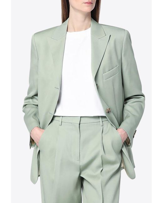 Golden Goose Deluxe Brand Green Single-Breasted Wool Jacket