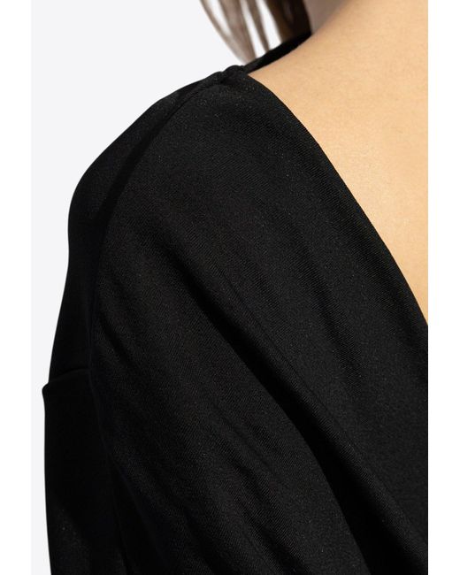 Jacquemus Black The Croisière Draped Top