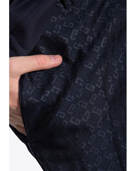 Givenchy Blue Monogram Wool Tailored Pants for men