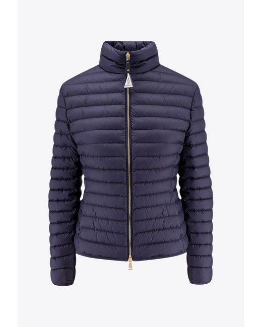 Moncler Blue Varax Padded And Quilted Jacket