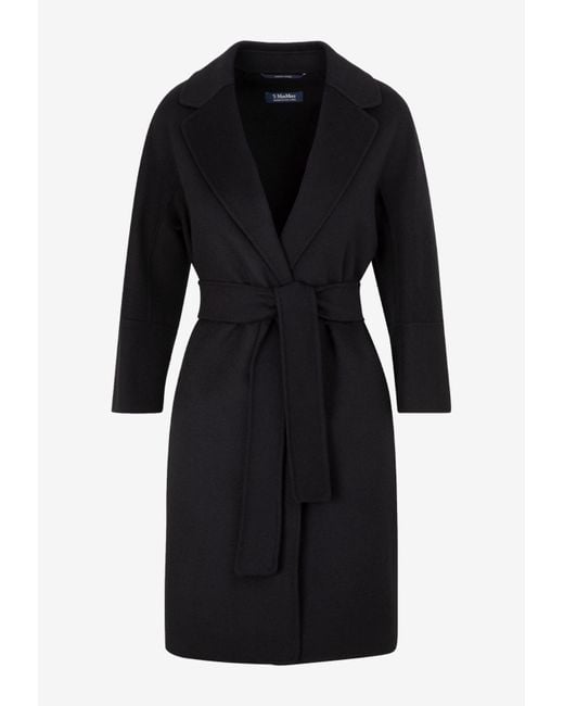Max Mara Black Arona Wool Coat