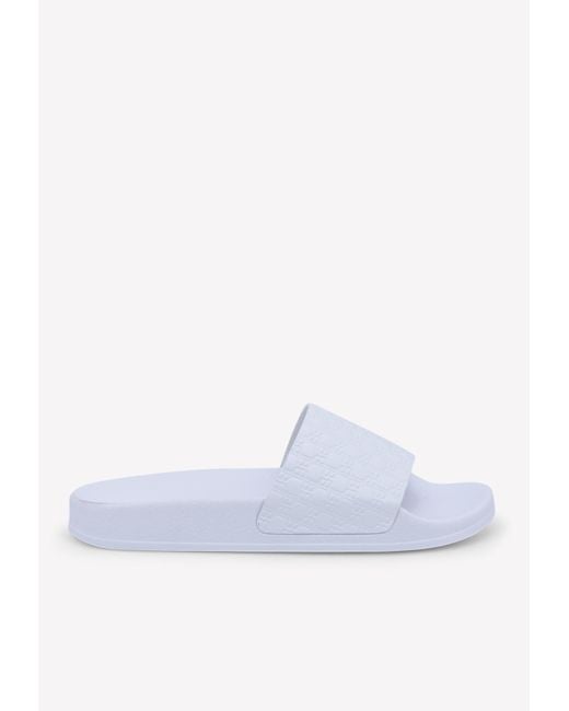 white balmain slides