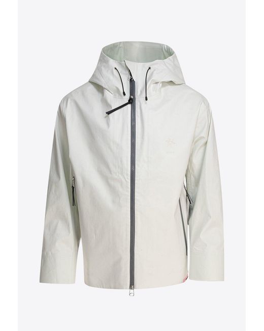 Goldwin White Zip-Up Hooded Jacket for men