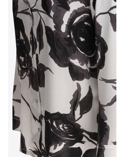 SLEEP NO MORE White Logo-Printed Buttoned Shirt