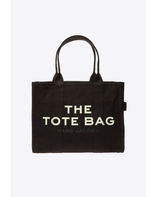 Marc Jacobs Black The Large Logo Print Tote Bag