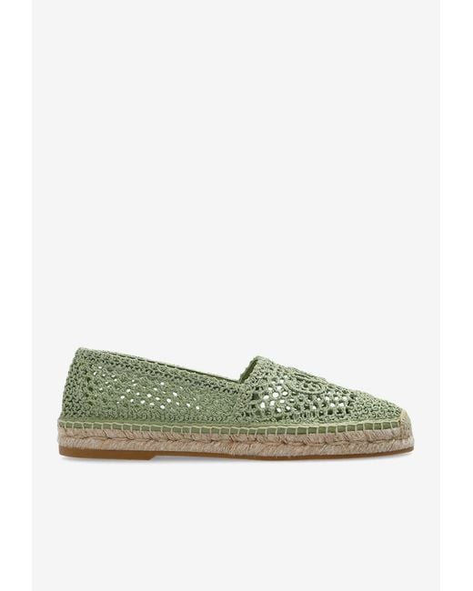 Chloé Green Isla Logo Espadrilles