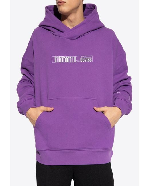 Dolce & Gabbana Purple Dgvib3 Print Hooded Sweatshirt for men