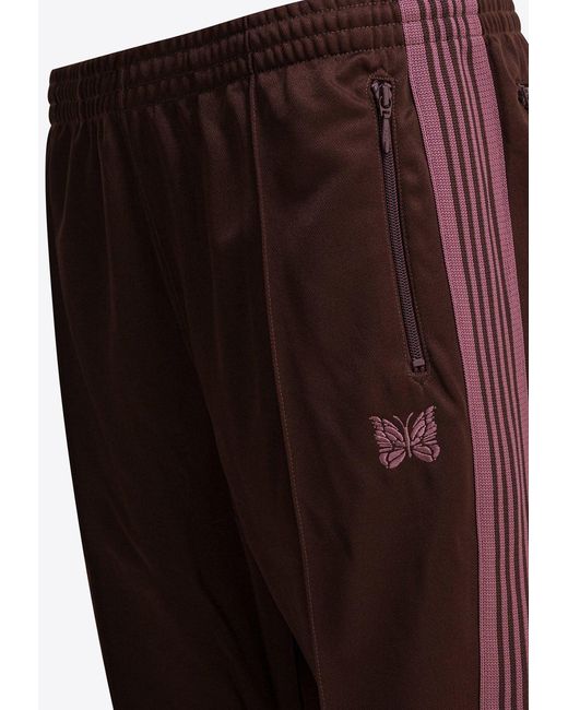 Needles Brown Poly Smooth Logo Boot-Cut Pants for men