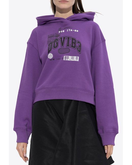 Dolce & Gabbana Purple Dgvib3 Print Hooded Sweatshirt