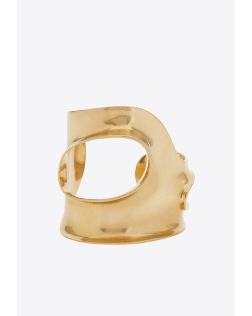 Ferragamo White Sculptural Cuff