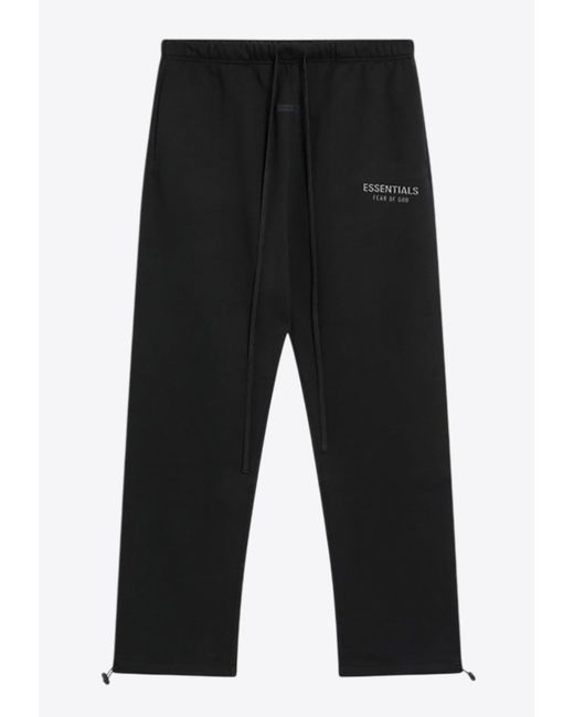 Fear Of God Black Embroidered Logo Track Pants for men