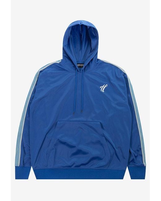 The Hundreds Blue Script Track Hooded Sweatshirt for men