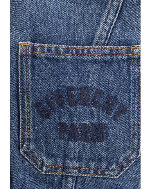 Givenchy Blue Cropped Denim Jacket