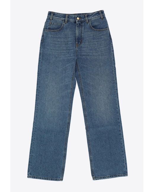 Chloé Blue Flared Low-Rise Boyfriend Jeans
