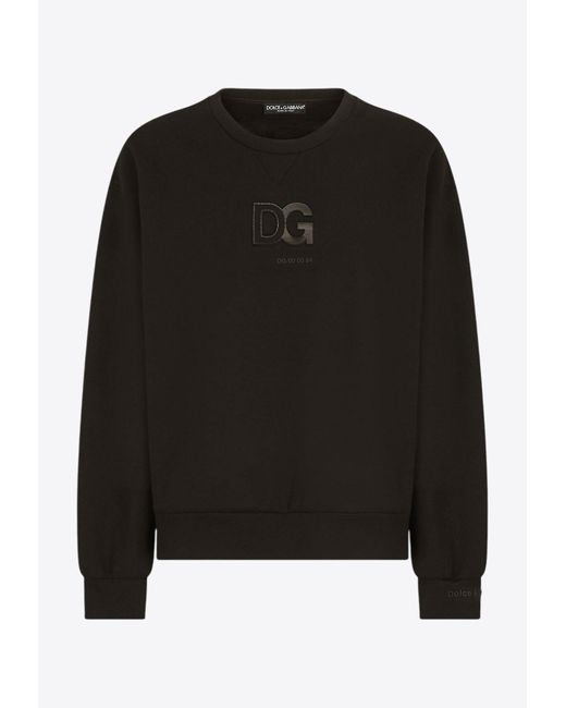 Dolce & Gabbana Black 3D Dg Logo Sweatshirt for men
