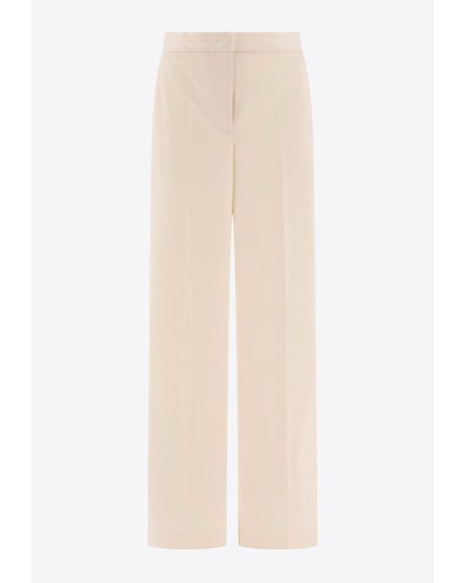 Max Mara White Elegant Trousers
