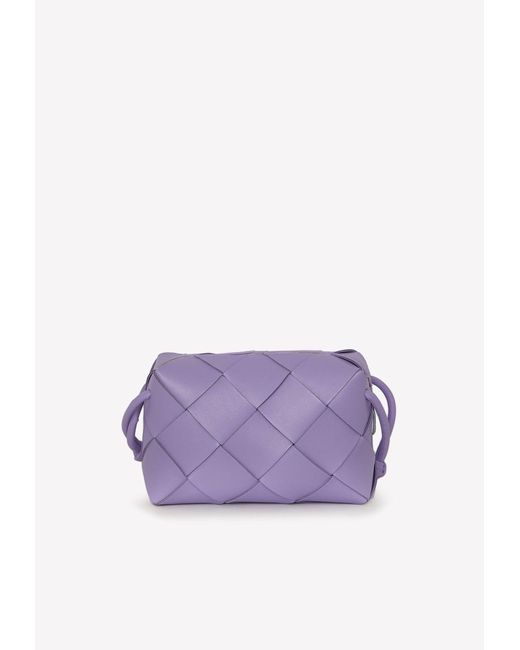 Bottega Veneta Purple Small Cassette Leather Shoulder Bag