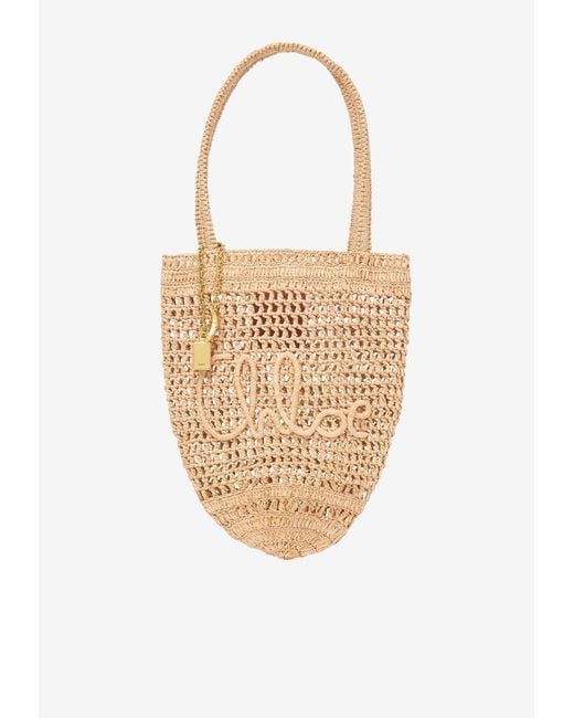 Chloé White Small Summer Banana Tote Bag