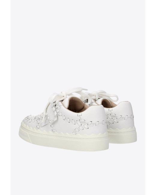 Chloe White Low Top Sneakers
