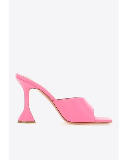AMINA MUADDI Pink Lupita 95 Nappa Leather Sandals