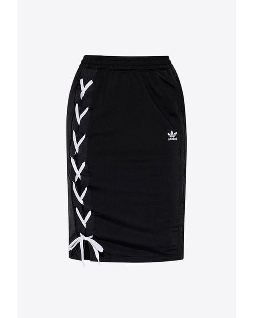 adidas Originals Always Original Lace-up Midi Skirt in Black
