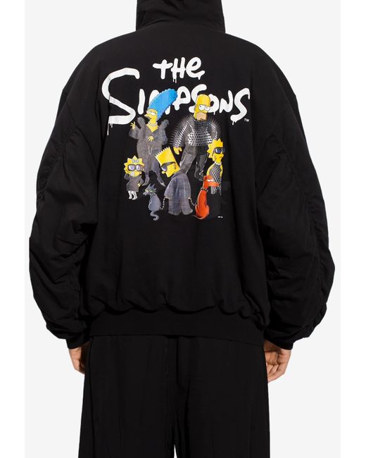 Balenciaga Black X The Simpsons Bomber Jacket for men