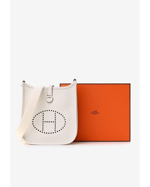 Hermès Evelyne Tpm In New White Taurillon Clemence e With