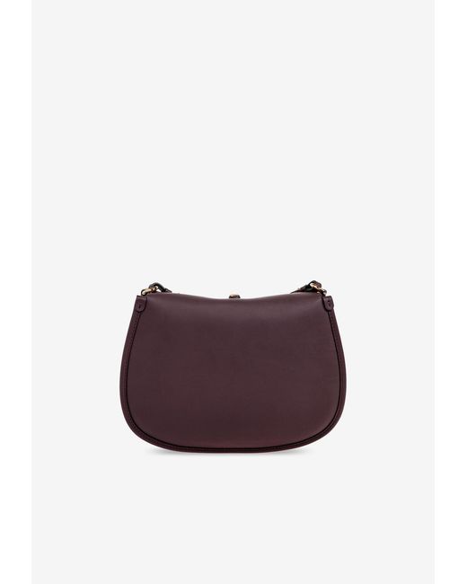 Etro Purple Medium Pony Calf Leather Shoulder Bag