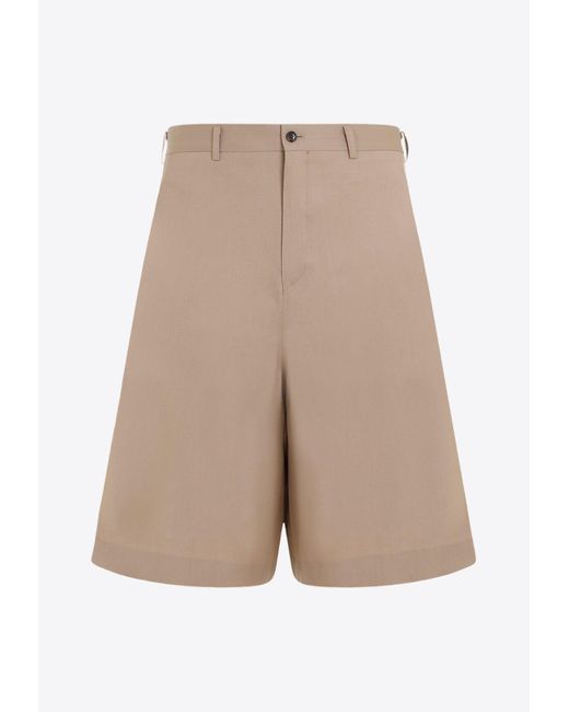 Comme des Garçons Natural Wool Bermuda Shorts for men