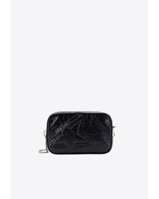 Golden Goose Deluxe Brand Black Iconic Star Leather Shoulder Bag