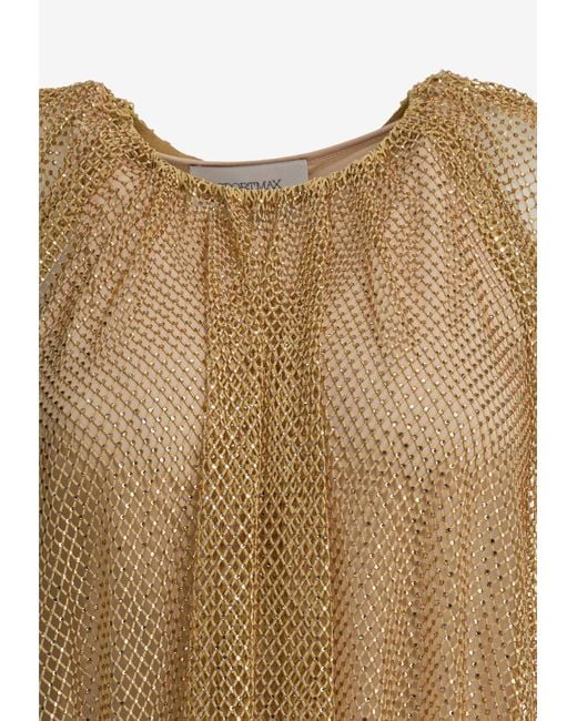 Sportmax Natural Transparent Knit Top