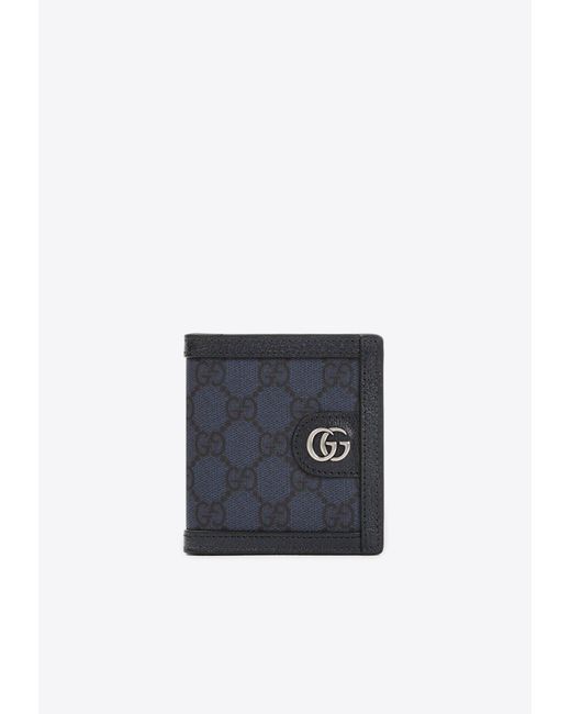 Gucci Blue Ophidia Monogram Bi-fold Wallet for men