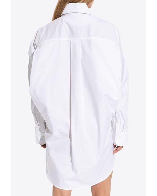 Jacquemus White Ovalo Oversized Mini Dress