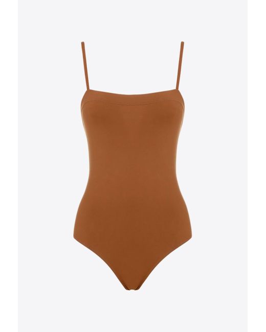 Eres Brown Aquarelle One-Piece Swimsuit