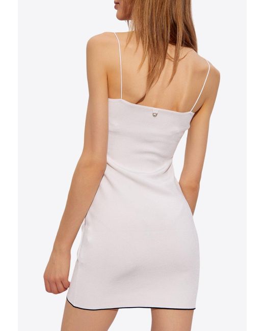 Jacquemus White Aro Folded Mini Dress