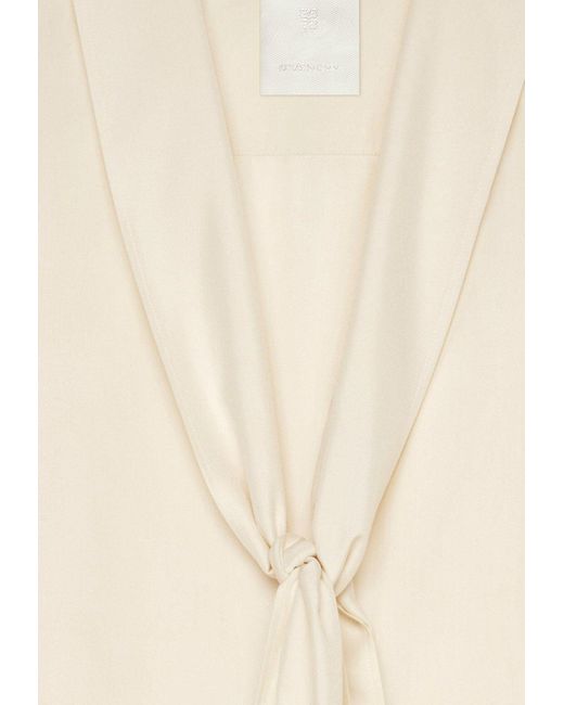 Givenchy White Long-Sleeved Foulard Silk Blouse
