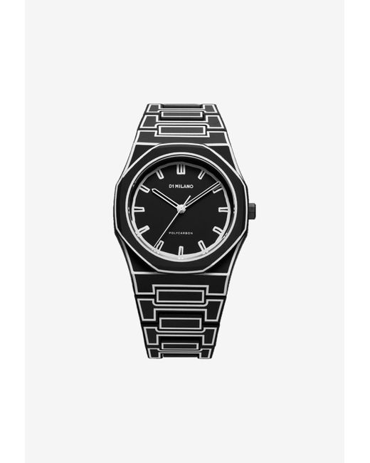 D1 Milano Black Polycarbon 2d Sketch 40.5 Mm Watch for men