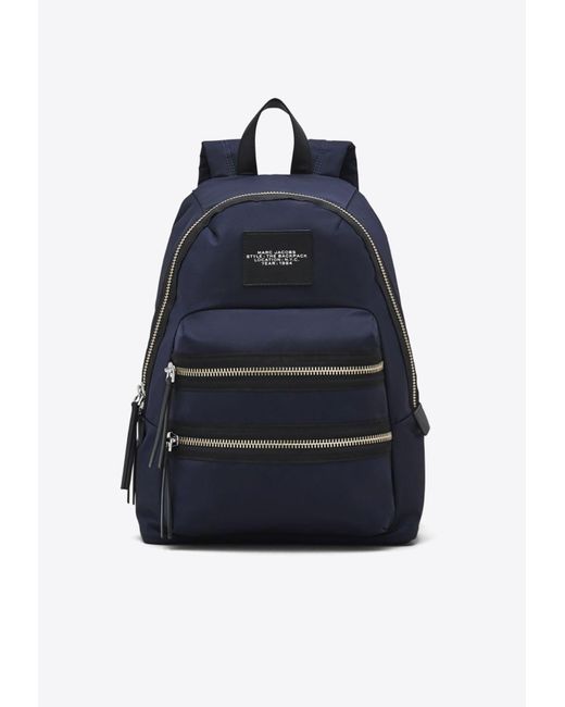 Marc Jacobs Blue The Medium Biker Zipped Backpack