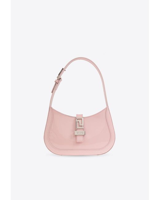 Versace Pink Small Greca Goddess Hobo Bag