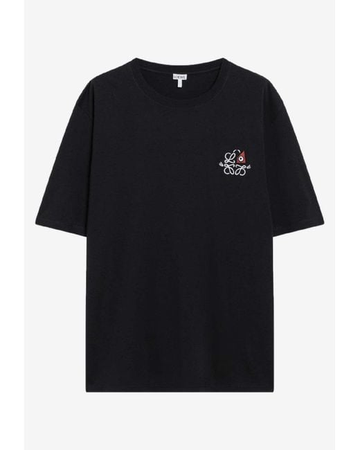 Loewe Black Anagram Logo T-Shirt for men