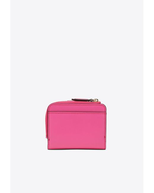 Fendi Logo Monogram Leather Wallet in Pink | Lyst UK