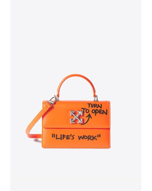 Off-White c/o Virgil Abloh Orange Jitney 1.4 Top Handle Bag