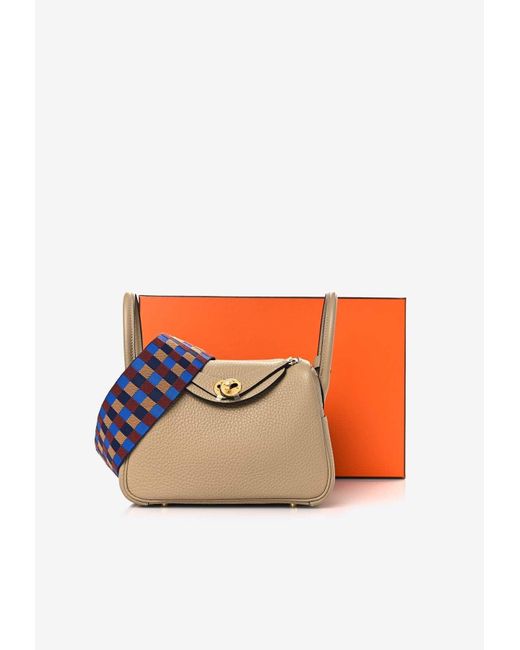 Hermes Lindy mini Gold Clemence