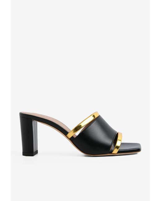 Malone Souliers White Demi 70 Cut-Out Leather Mules